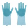 Luvas Lava Louça Silicone Macio Massagem Pet Frutas Lavagem - 1