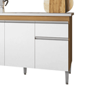Ver imagem 3 de Balcão Gabinete de Pia para Cozinha sem Tampo 120cm Tatiane Amêndoa/branco- Mabe Magazine