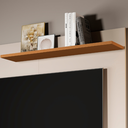 Ver imagem 5 de Painel para Sala Tv até 42” com Prateleiras Mdp Dubai - Jm3 Móveis:offwhite/nature
