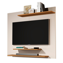 Ver imagem 6 de Painel para Sala Tv até 42” com Prateleiras Mdp Dubai - Jm3 Móveis:offwhite/nature