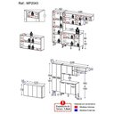 Ver imagem 3 de Cozinha Completa C/ Aparador Paris Multimóveis Preta