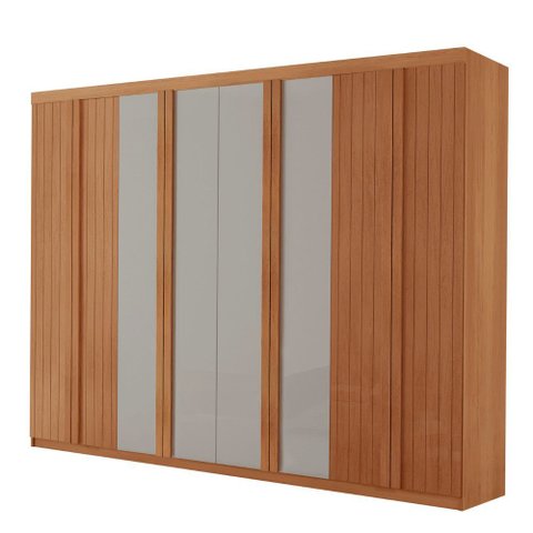 Guarda Roupa Casal Toquio Mdf com 8 Portas 4 Gavetas Moderna Mobília