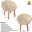 Ver imagem 3 de Poltrona Decor para Sala de Estar Espaço Gourmet Tecido Veludo Estrutura Resistente Suporta 120kg