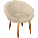 Ver imagem 1 de Poltrona Decor para Sala de Estar Espaço Gourmet Tecido Veludo Estrutura Resistente Suporta 120kg