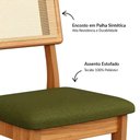 Ver imagem 5 de Mesa de Jantar 135cm C/ 4 Cadeiras Estofadas Dalla Costa Mdf Cor:off White com Freijó e Verde;cor