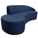 Ver mais imagens de Sofá Curvo 04 Lugares 230cm Eron Braço Esquerdo Veludo Azul Marinho - Nexta Casa