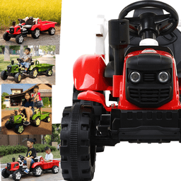 Trator Eletrico Bang Toys Truck Power Type 12v Caçamba Cr Vermelho - 4