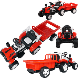 Trator Eletrico Bang Toys Truck Power Type 12v Caçamba Cr Vermelho - 2