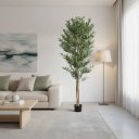 Ver imagem 1 de Oliveira Artificial Realista Árvore Grande com Frutos 210cm, Plantas Artificiais Decoração de Casa.