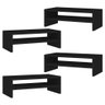 Kit 04 Suportes Stand Base Para Monitor Soft Elevado 45cm em MDF com 01 Prateleira - Desk Design Pre - 1