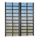 Ver imagem 1 de Porta Cor.c/Travessas 4F.Móv.210x200 Elite c/Fechad.Tetra V.Ref.Mix Preto Brimak