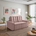 Ver imagem 3 de Sofá Retrátil Reclinável 3 Lugares 180cm Veludo com Molas Palmeira CabeCasa MadeiraOriginals