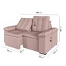 Sofá Retrátil Reclinável 3 Lugares 180cm Veludo com Molas Palmeira CabeCasa MadeiraOriginals - 4