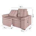 Ver imagem 4 de Sofá Retrátil Reclinável 3 Lugares 180cm Veludo com Molas Palmeira CabeCasa MadeiraOriginals