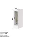 Ver imagem 2 de Balcão 20cm com Rodapé Nicho Porta Toalha Sophia Henn