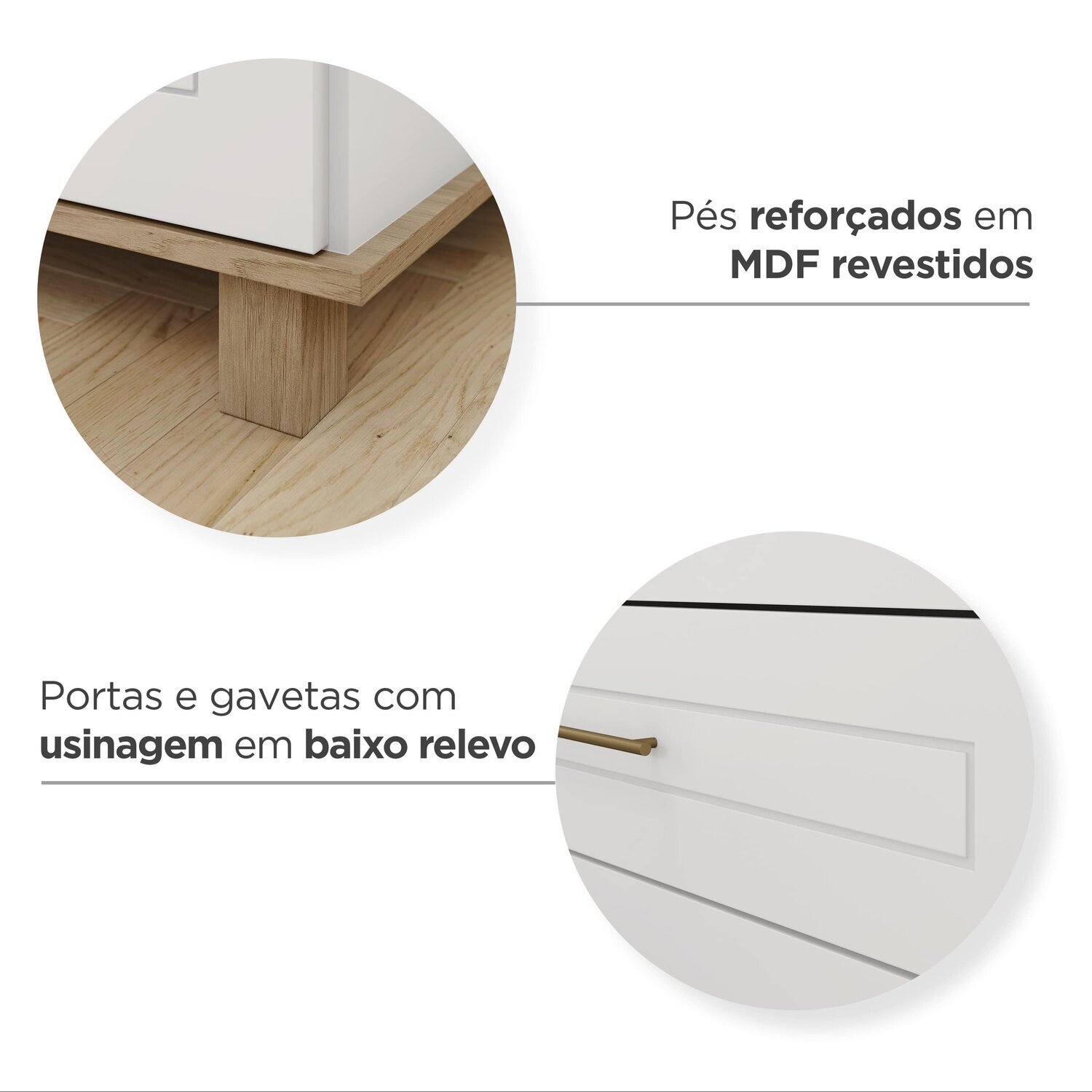 Guarda-roupa Retrô 4 Portas e 4 Gavetas Harper - 11