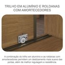 Ver imagem 5 de Guarda Roupa Solteiro Toledo e Gaveteiro Suiça Cumaru 25 Fendi - Horizonte