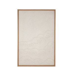 Quadro Decorativo Canvas Texturizado Waves A Grande para Sala Vertical e Horizontal Branco Único