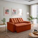 Ver imagem 4 de Sofá Retrátil Reclinável 3 Lugares 180cm Veludo com Molas Palmeira CabeCasa MadeiraOriginals Terraco
