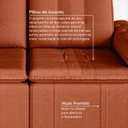 Ver imagem 7 de Sofá Retrátil Reclinável 3 Lugares 180cm Veludo com Molas Palmeira CabeCasa MadeiraOriginals