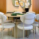 Ver imagem 4 de Mesa Orgânica Triangular Alto Padrão Sala de Jantar Oslo