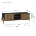 Ver imagem 3 de Rack Painel Ripado LED MDF 177CMX218CM 70” + Sereno 1600 com Portas Deslizantes London Marrom Preto