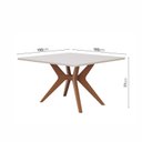 Ver imagem 3 de Mesa de Jantar Quadrada 6 Lugares 1,30m Salgueiro CabeCasa MadeiraOriginals