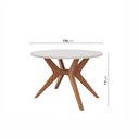 Ver imagem 3 de Mesa de Jantar Redonda 4 Lugares 1,18m Salgueiro CabeCasa MadeiraOriginals