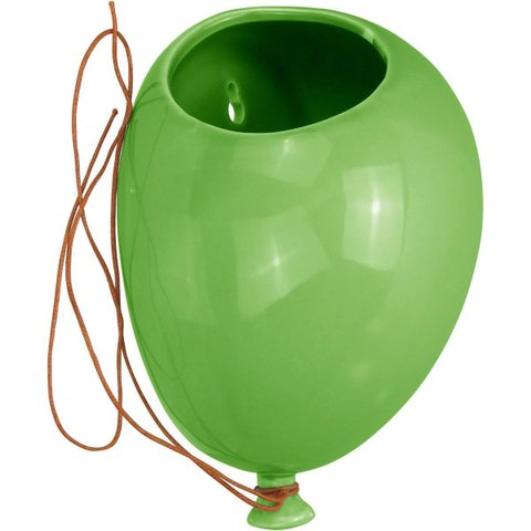 Vaso Decorativo de Cerâmica Verde 11x15x20cm Enfeite Sala Mesa Estante Aparador