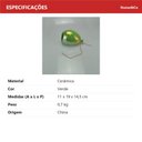 Ver imagem 2 de Vaso Decorativo de Cerâmica Verde 11x15x20cm Enfeite Sala Mesa Estante Aparador