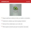 Ver imagem 4 de Vaso Decorativo de Cerâmica Verde 11x15x20cm Enfeite Sala Mesa Estante Aparador