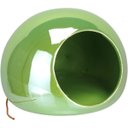 Ver mais imagens de Vaso Decorativo de Cerâmica Verde 11x15x20cm Enfeite Sala Mesa Estante Aparador