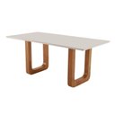 Ver imagem 4 de Conjunto Mesa Tampo com Vidro com 6 Cadeiras Madeira Maciça Jazz Yescasa Marrom/Cinamomo Imbuia/Off