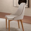 Ver imagem 7 de Conjunto Mesa Tampo com Vidro com 6 Cadeiras Madeira Maciça Jazz Yescasa Marrom/Cinamomo Imbuia/Off