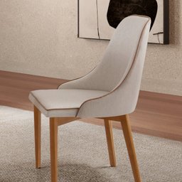 Conjunto Mesa Tampo com Vidro com 6 Cadeiras Madeira Maciça Jazz Yescasa - 7
