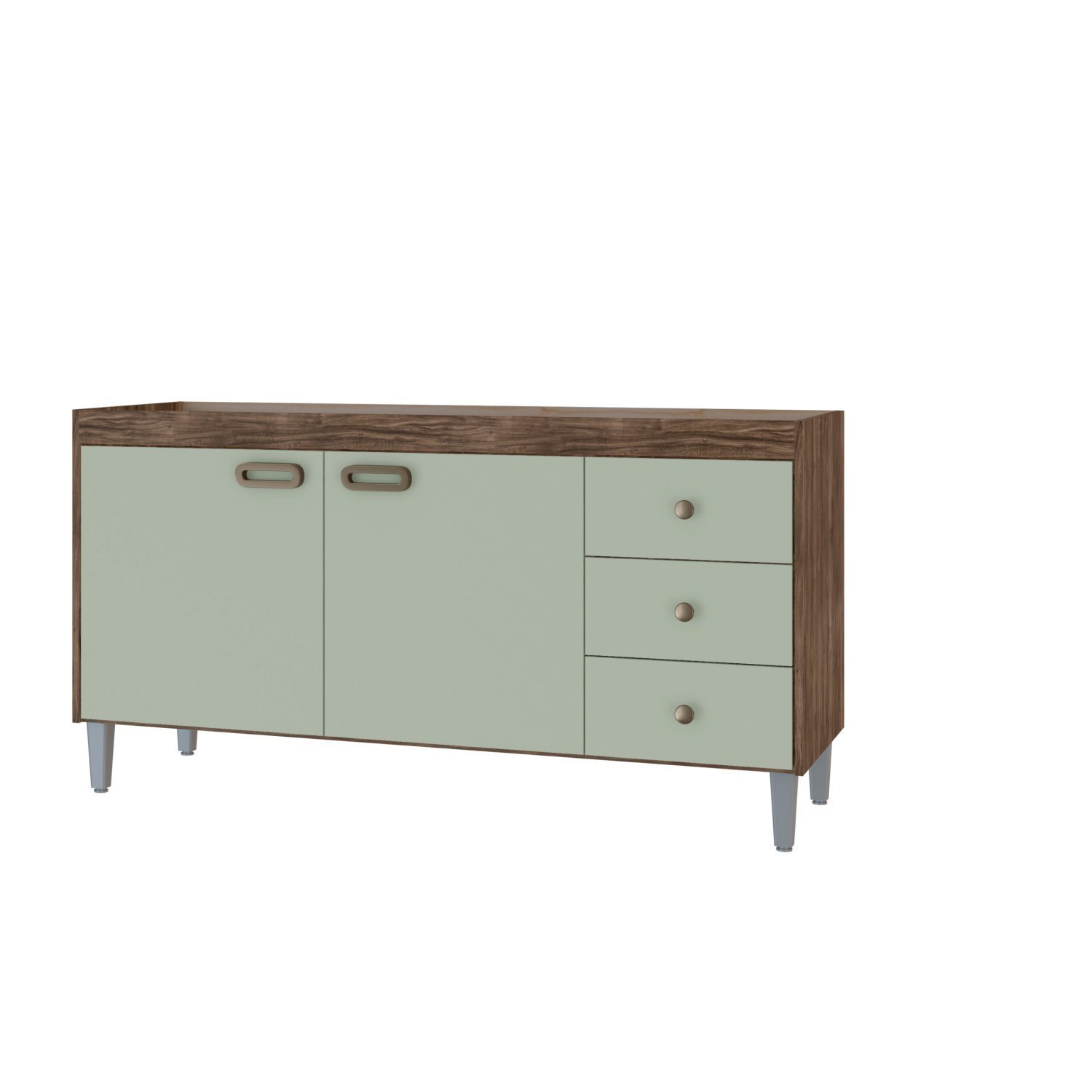 Gabinete para Pia 150cm 2 Portas 3 Gavetas Bréscia - 3