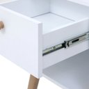 Ver imagem 4 de Mesa de Cabeceira Ivvie 1 Gaveta Madeira/branco