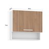 Armário Aéreo de Cozinha 80cm 1 Porta Basculante e Nicho Inferior Felicitá 100% Mdf - 2