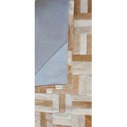 Tapete de Couro Natural Tijolinho Bege 2,00 X 1,50 M - 3