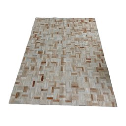 Tapete de Couro Natural Tijolinho Bege 2,00 X 1,50 M - 1