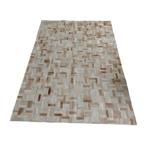 Tapete de Couro Natural Tijolinho Bege 2,00 X 1,50 M