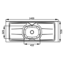 Ver imagem 4 de Pia de Cozinha em Aço Inox de 140cmx53cm Concretada sem Válvula Plus 30
