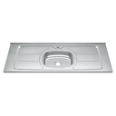 Ver imagem 2 de Pia de Cozinha em Aço Inox de 140CMX53CM Concretada sem Válvula Plus 30 Cinza Ghelplus