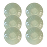 Kit Prato Fundo Orgânico Porcelana Verde - 6 Peças - 1