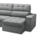 Ver imagem 5 de Sofá 4 Lugares Retrátil Reclinável Chaise Direito 288cm Solin F04 Veludo Cinza - Lyam Decor