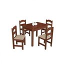 Ver imagem 4 de Mesa Arauna Com 4 Cadeiras Primavera Amendoa/Bege
