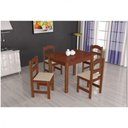 Ver imagem 1 de Mesa Arauna Com 4 Cadeiras Primavera Amendoa/Bege