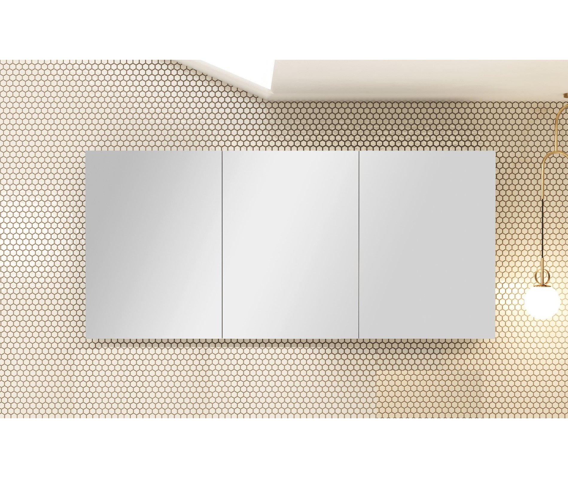 Espelheira Armário Banheiro Completa C/ 3 portas espelhadas - 1