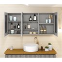 Ver imagem 3 de Espelheira Armário Banheiro Completa C/ 3 portas espelhadas