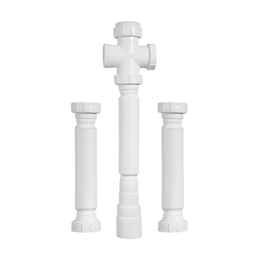 Sifão Sanfonado Triplo 72cm Cor Branco Durín - 1